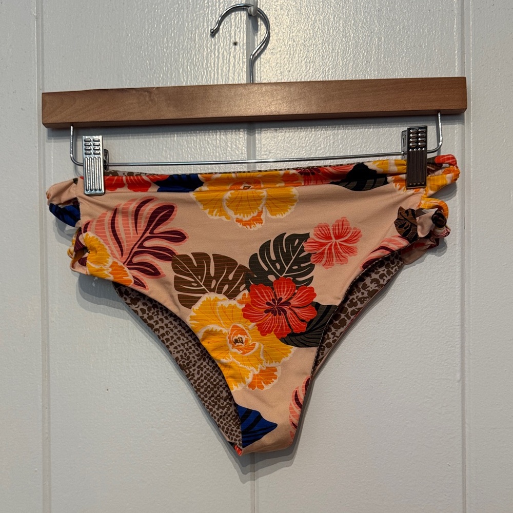 Floral High-Waisted Bikini Bottoms